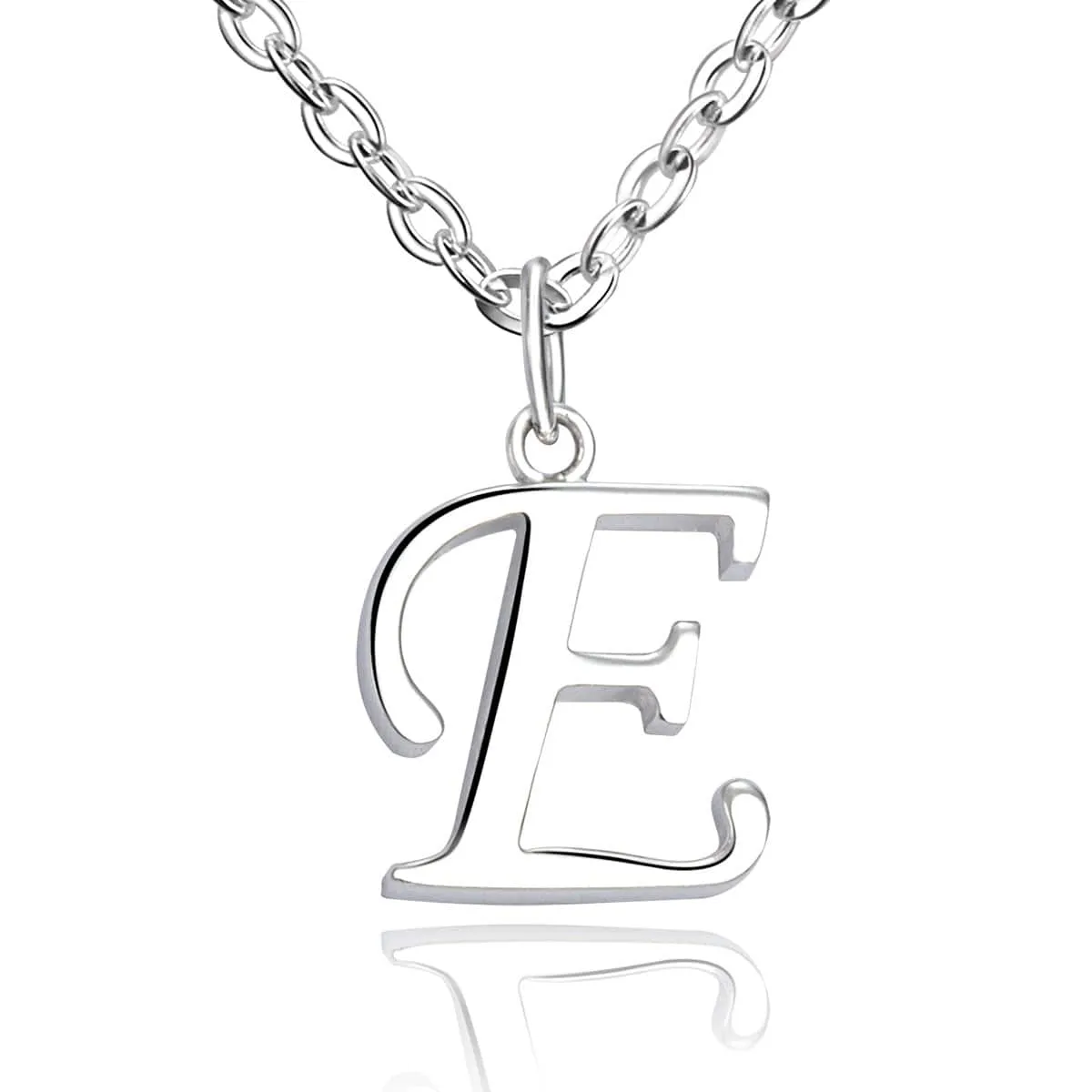 Simple Initial Necklaces Sterling Silver, 18-20