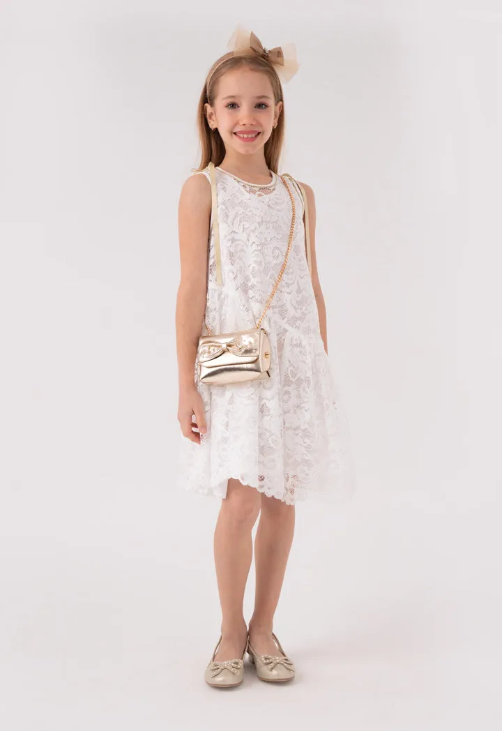 Sleeveless Lace Cute Dress