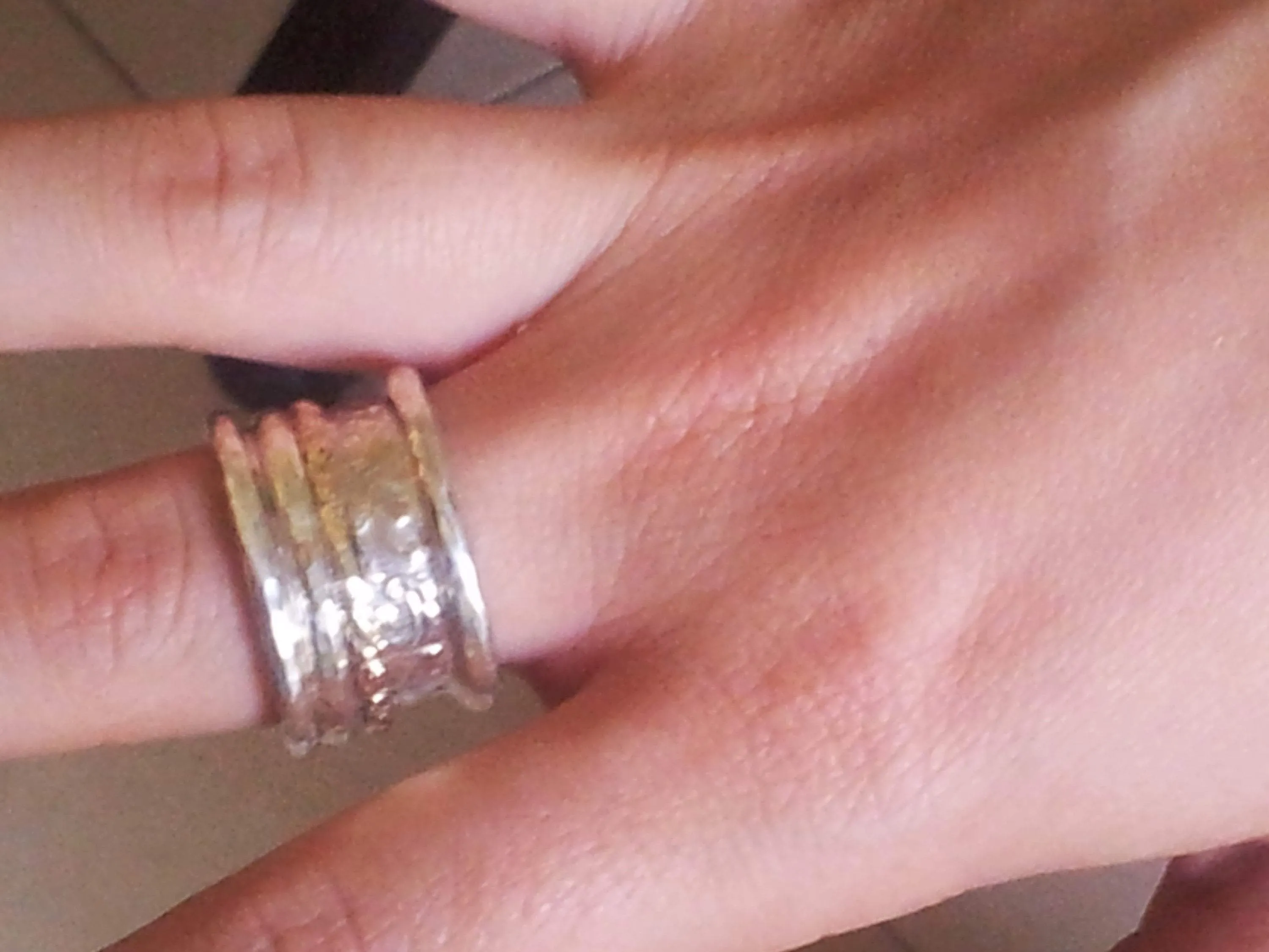 Spinner ring spinning ring silver gold jewelry Israeli rings Meditation ring