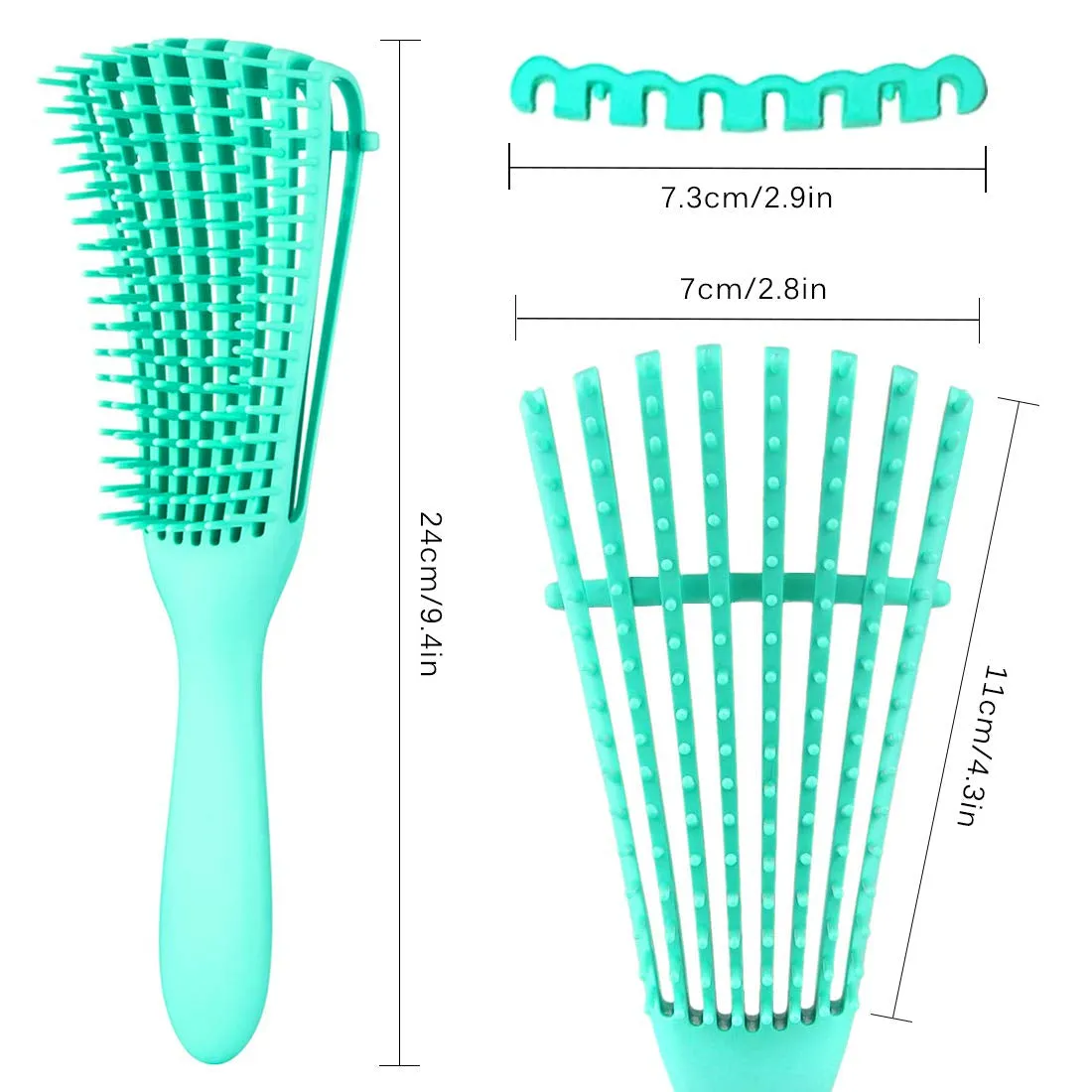 Spring 3 Pack Detangler Brush for Natural Hair, Afro America/African Hair