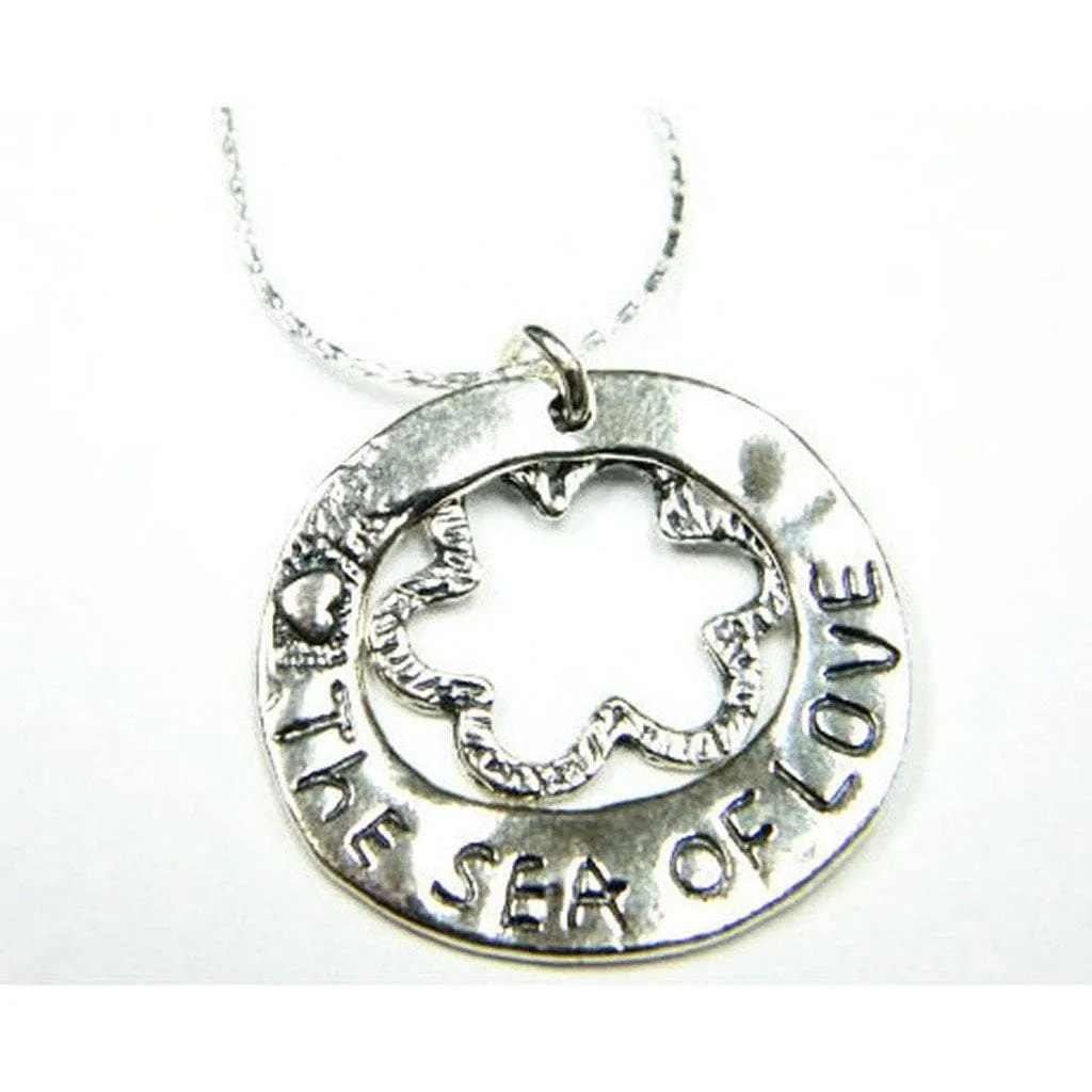 Sterling Silver necklace the sea of love designer jewelry