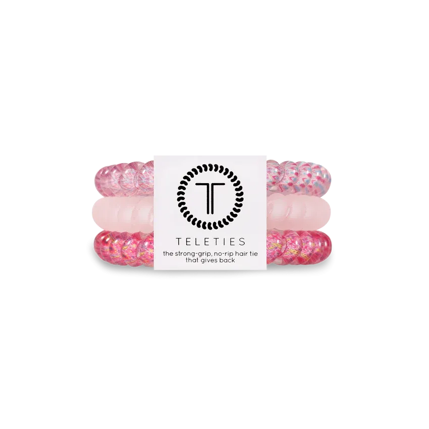 Teleties Hair Tie - Small Band Pack of 3 - Made Me Blush