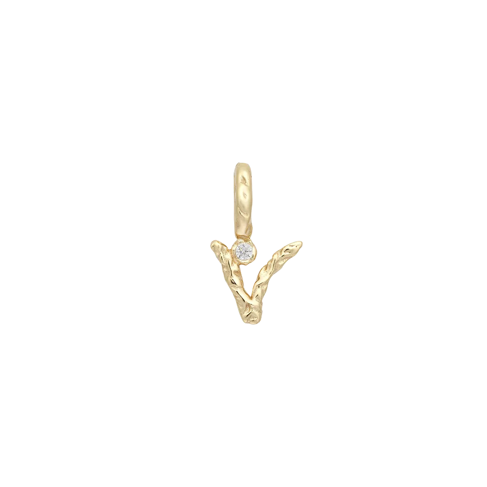 Textural Letter Pendant