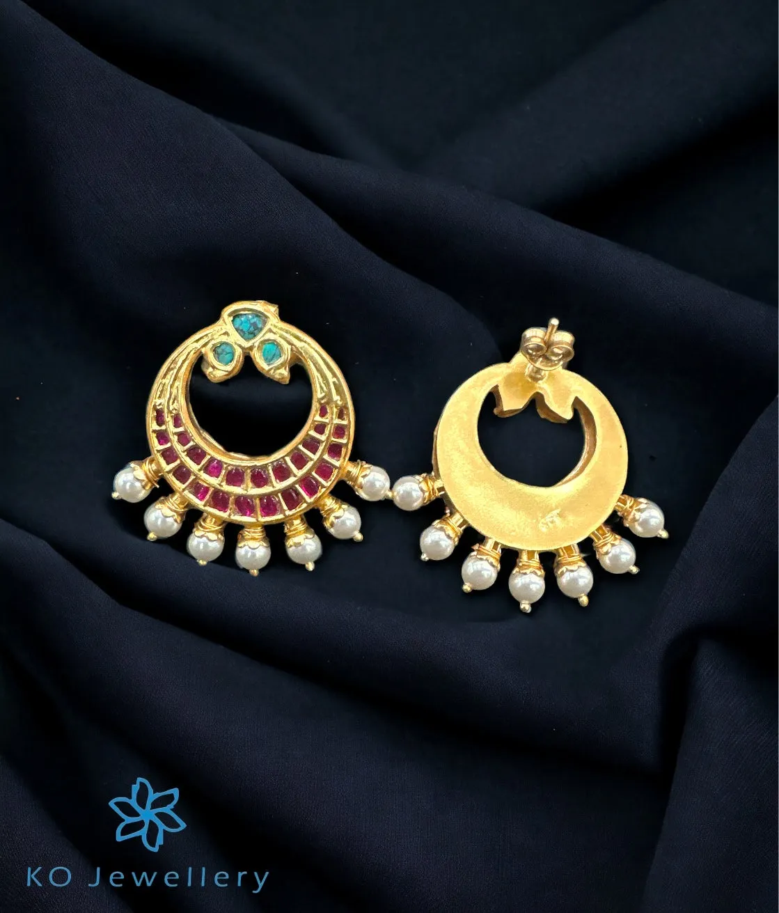 The Silver Kundan Earrings