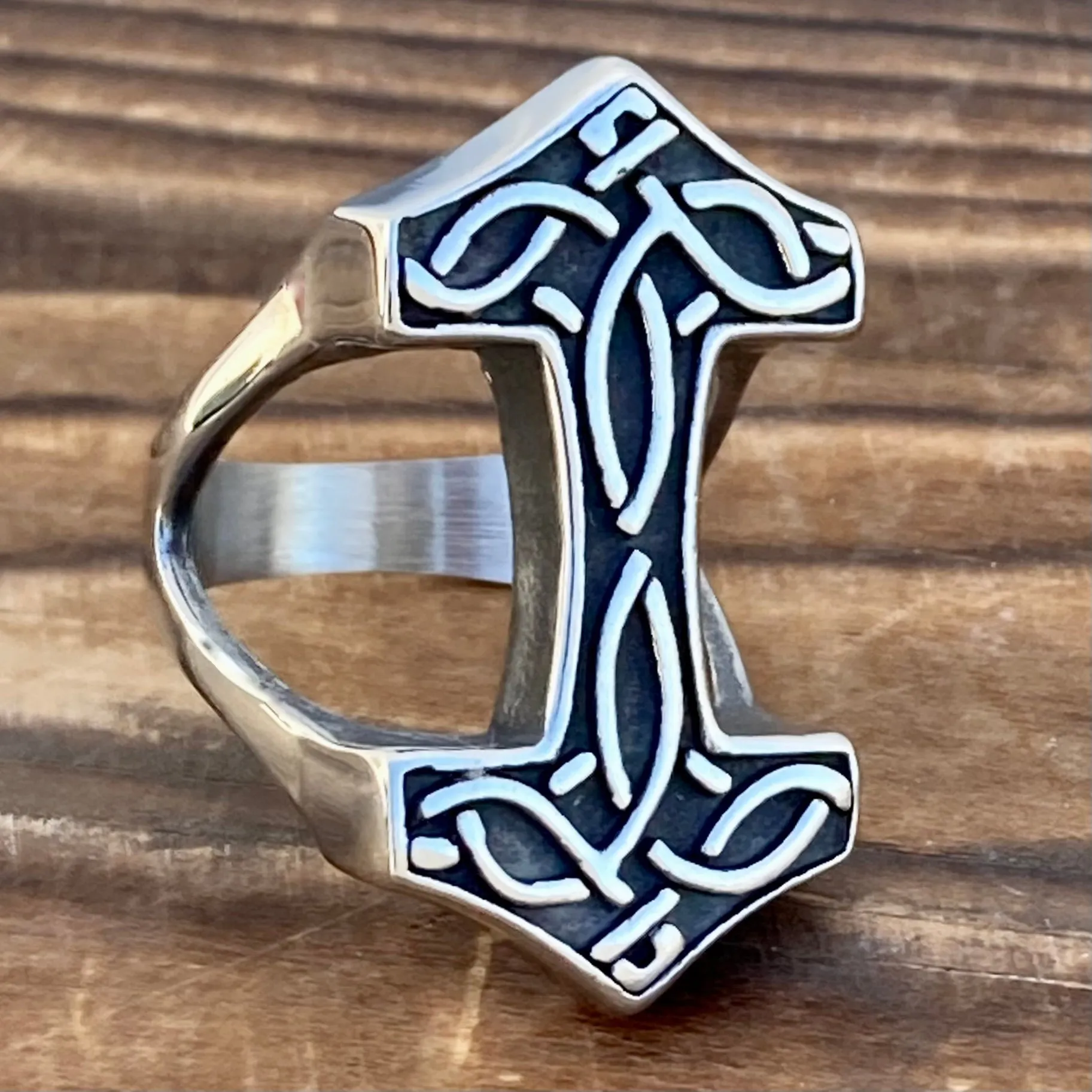 Thor's Double Hammer Ring - R216