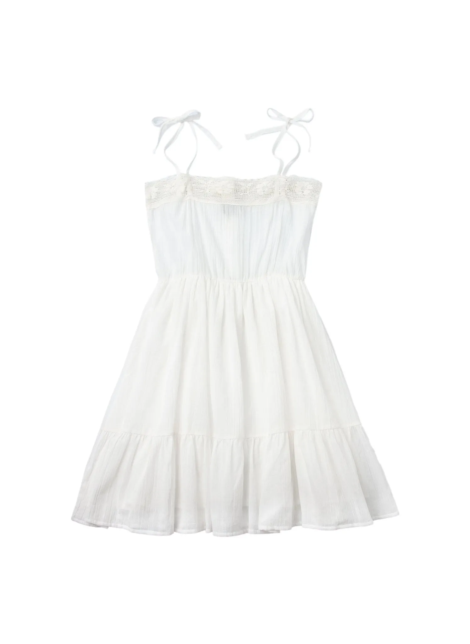 Tocoto Vintage Bambula Dress in Off-White