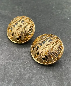 【USA輸入】ヴィンテージ MONET フィリグリー イヤリング/Vintage MONET Filigree Clip On Earrings