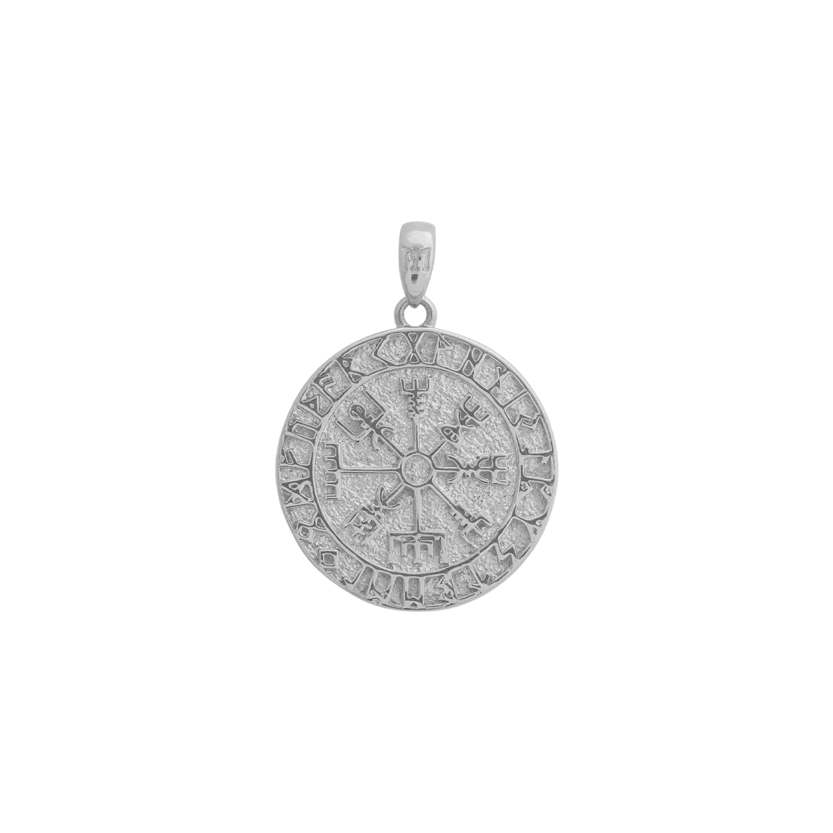 Vegvisir Pendant - White Gold