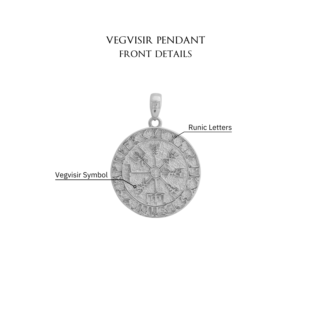 Vegvisir Pendant - White Gold