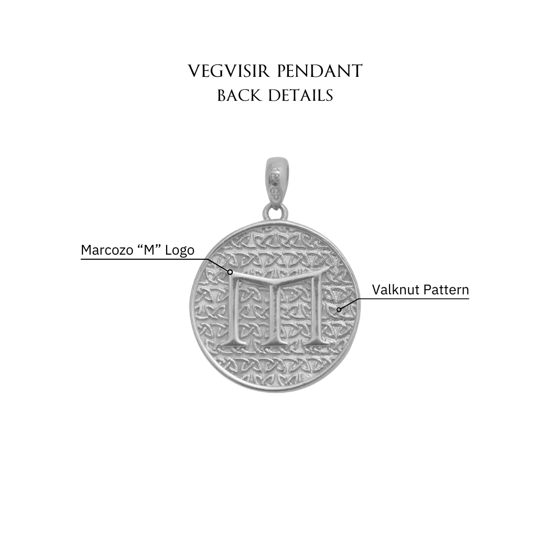 Vegvisir Pendant - White Gold