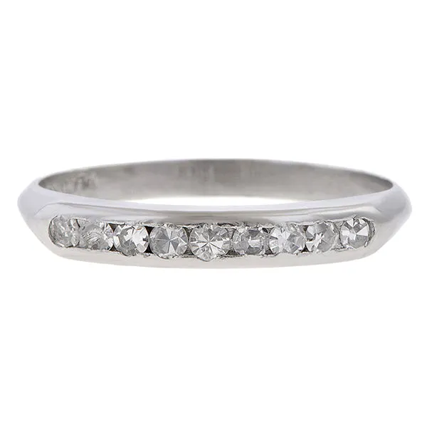 Vintage Channel Set Diamond Wedding Band Ring