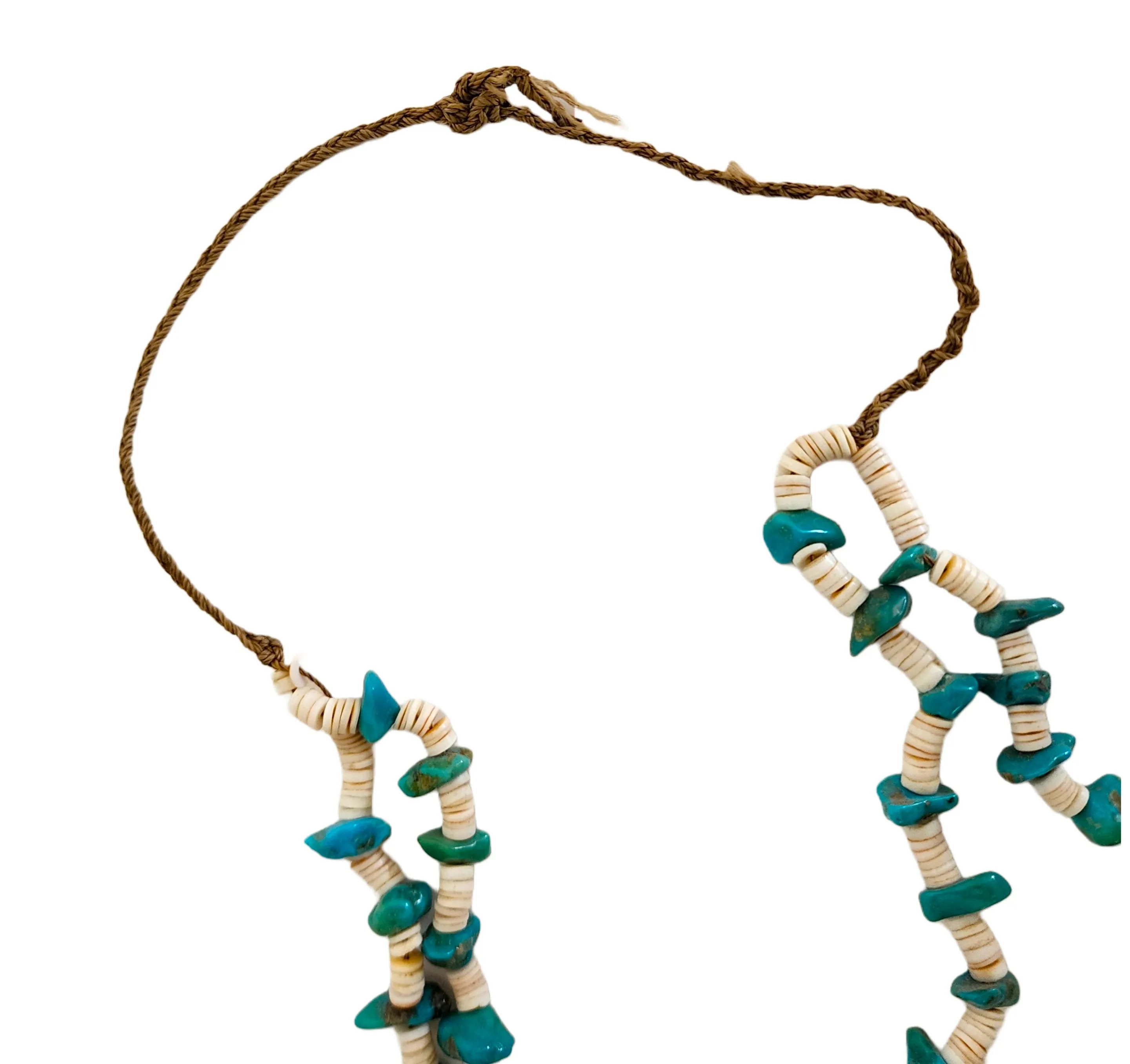 Vintage Kewa 1960s Turquoise Jacla Necklace - 32