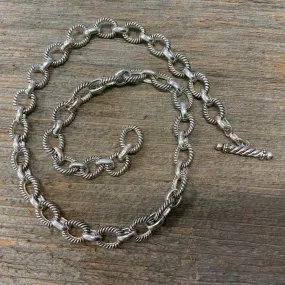 Vintage Sterling Silver Link Necklace