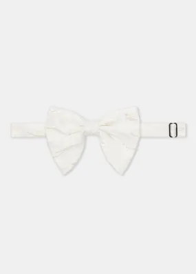 White Textured Bow Tie