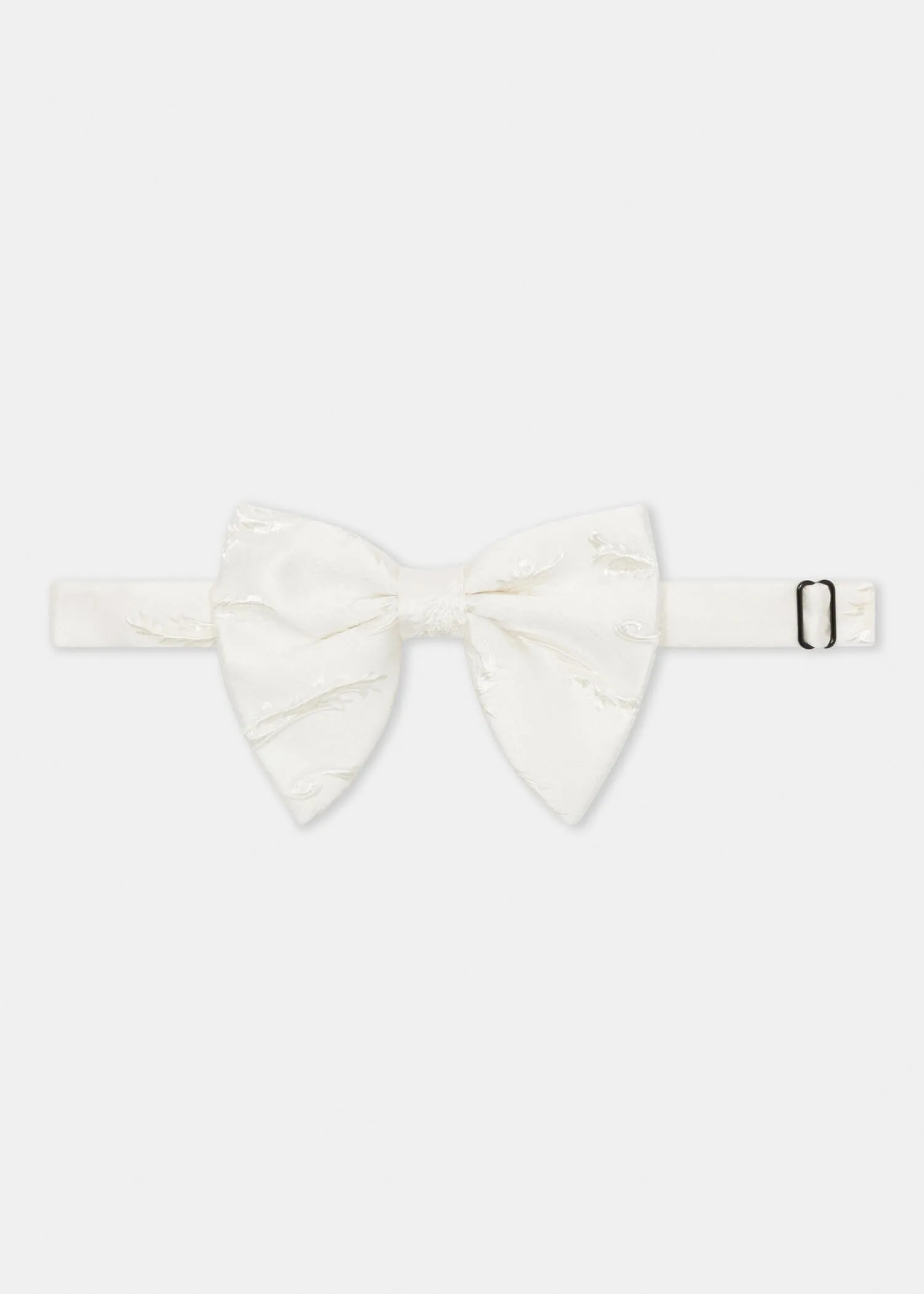 White Textured Bow Tie