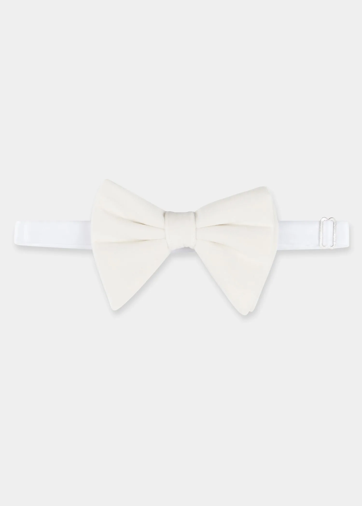 White Velvet Bow Tie