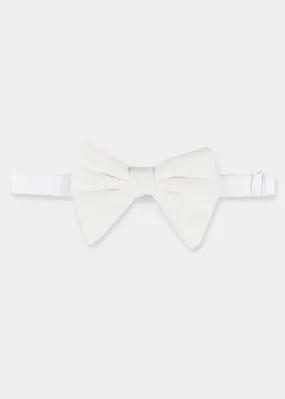 White Velvet Bow Tie