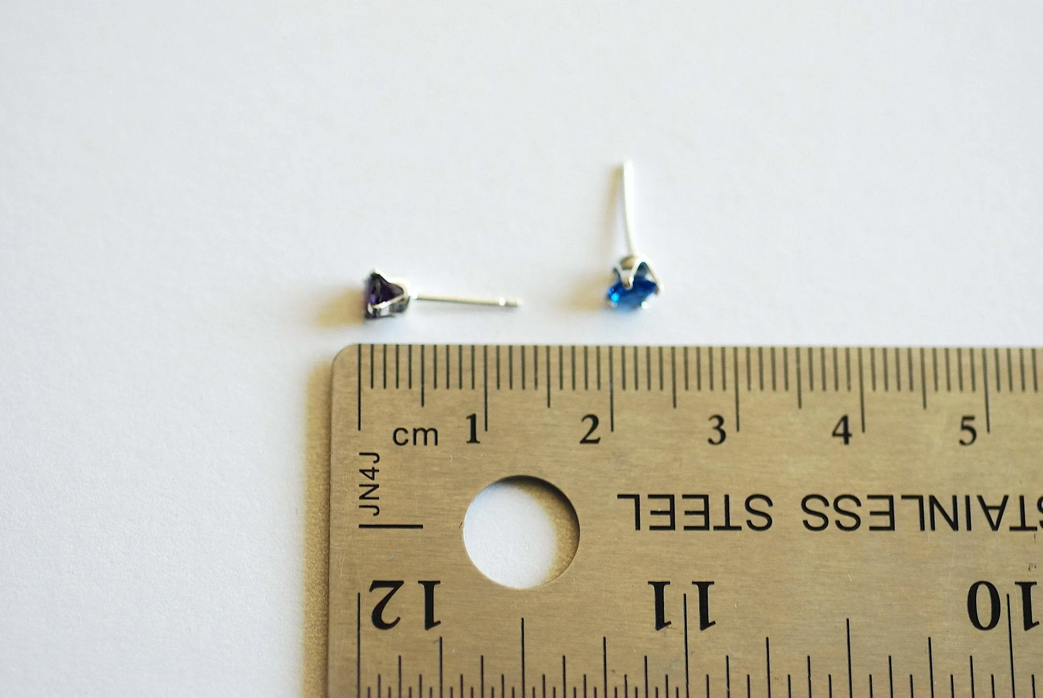 Wholesale Birthstone Stud Earrings- 4mm Stud earrings, 12 colors, Birthstone Jewelry, Bridesmaid Jewelry, Solitaire Stud earrings,Cubic zirconia Studs