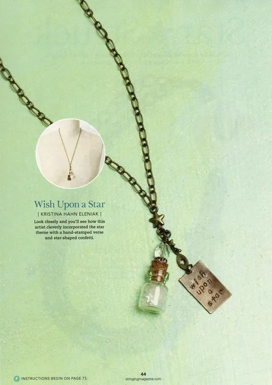 wish upon a star sparkle bottle necklace