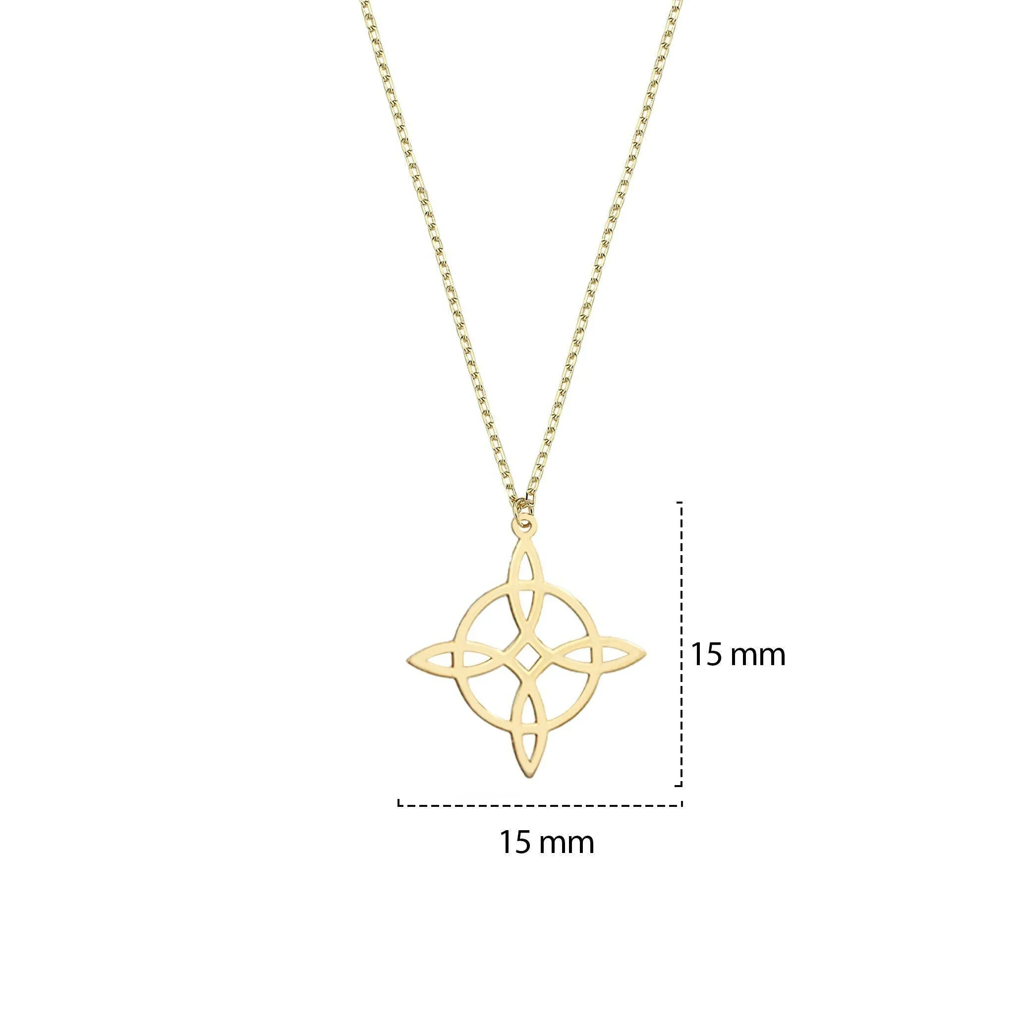 Witches Knot Necklace | 14K Solid Gold