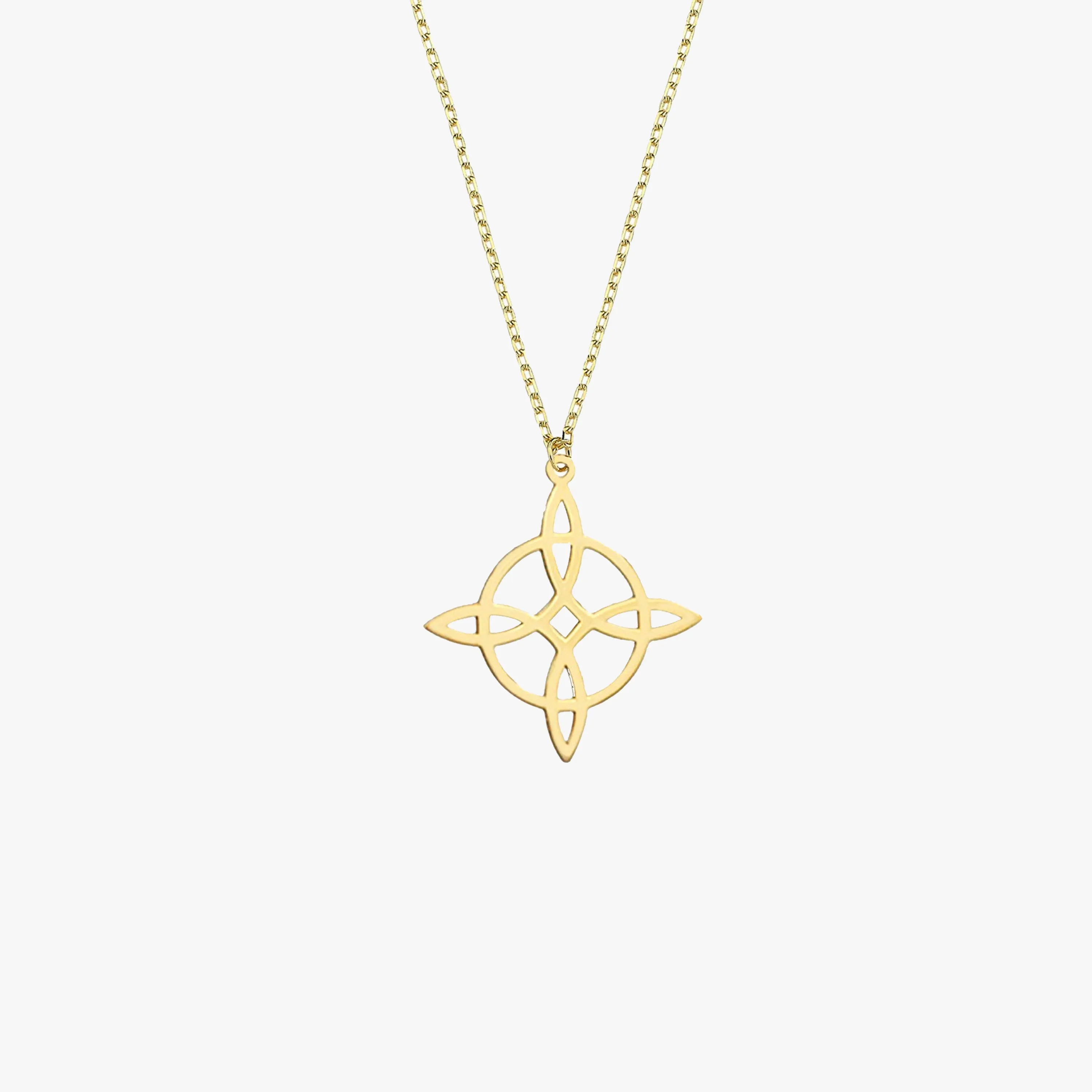 Witches Knot Necklace | 14K Solid Gold