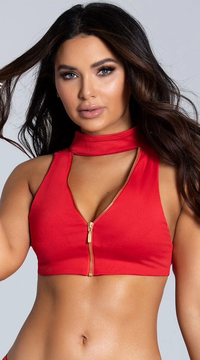 Yandy Zirconia Zest Choker Bikini Top